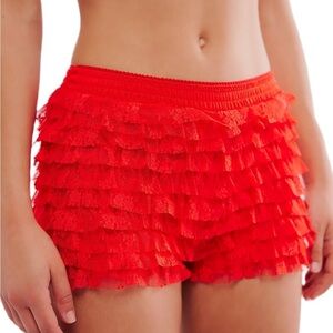 Free People Feeling For place Shorties Red XL New